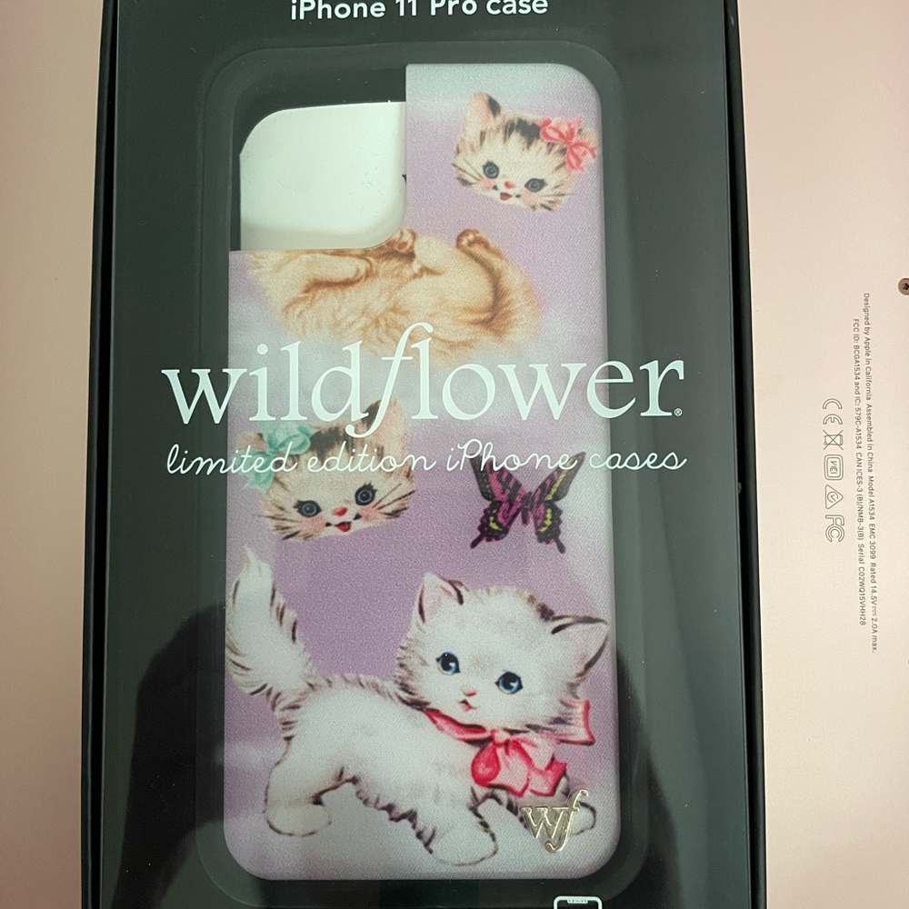Wildflower iPhone 11 Pro Case with Kittens & Bows - Brand New